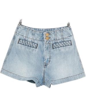 Zimmermann Zim Indra Denim Short Skylark - Blue