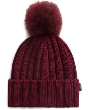 Woolrich Gorro De Canalé Con Pompón - Rojo
