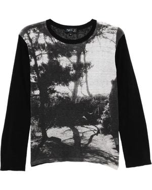 agnès b. Ombre Photoprint Jumper - Black