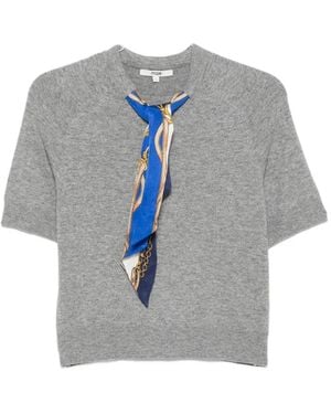 Maje Short-Sleeve Sweater - Blue