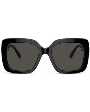 Swarovski Crystal-Embellished Sunglasses - Black