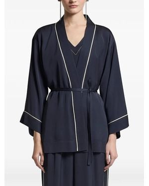 Peserico Haut À Taille Ceinturée - Blue