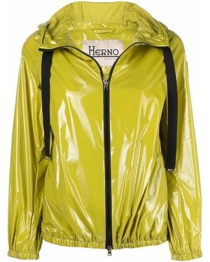 Herno Zip-Fastening Hooded Jacket - Yellow