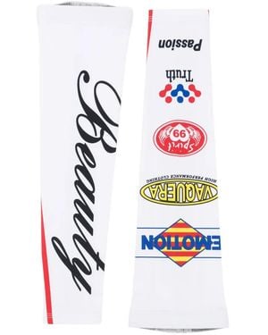 VAQUERA Gants À Logo Imprimé - Blanc