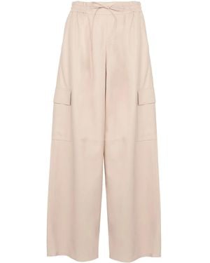Yves Salomon Leather Trousers - Natural