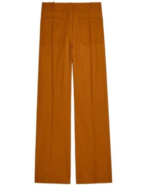 Victoria Beckham Patch Pocket Trousers - Brown