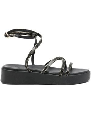 Ancient Greek Sandals Astriti Stitch-Straps Sandals - Black