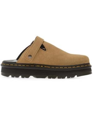 Dr. Martens Zebzag Buckle-Strap Mules - Brown