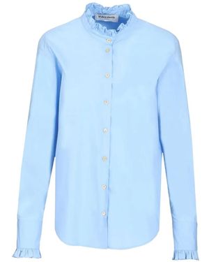 Al Duca d'Aosta Rouche Cotton Shirt - Blue