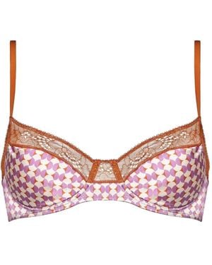 Eres Wattierter Stéréo Bh Mit Geometrischem Print - Pink