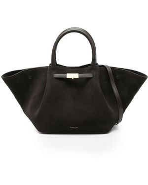 DeMellier London Medium The Midi New York Suede Tote Bag - Black