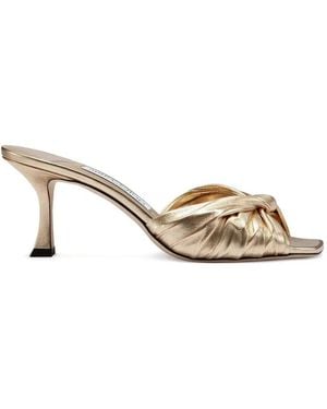 Jimmy Choo Skye Twist Mules - Metallic
