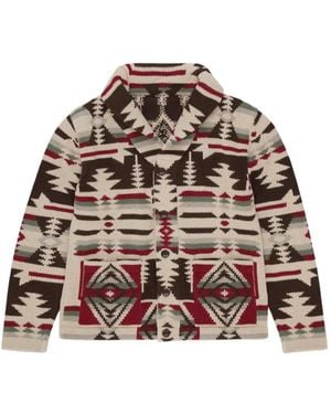 Fortela Wyoming Patterned Cardigan - Natural
