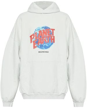 Balenciaga Planet Earth Hoodie - Weiß