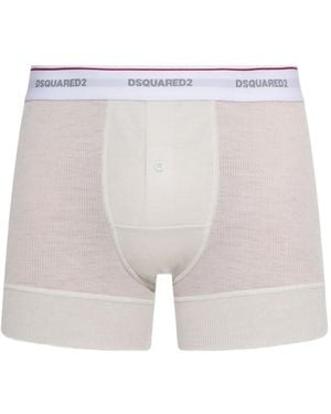 DSquared² Logo-Waistband Boxers - White