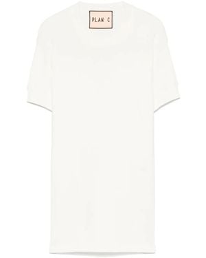 Plan C Ribbed T-Shirt - White