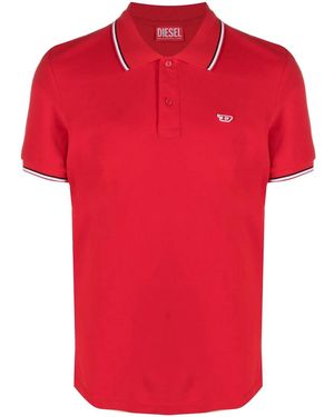 DIESEL T-Smith-D Cotton Polo Shirt - Red