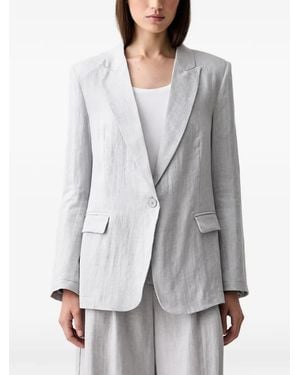 ViCOLO Single-Breasted Notched-Lapels Blazer - Grey