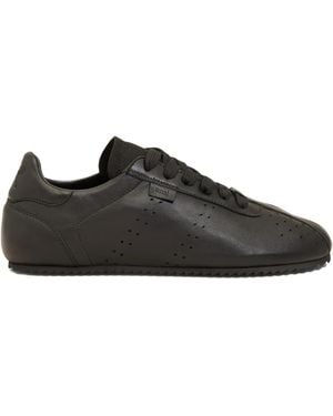 Ami Paris Soft Leather Low-Top Trainers - Black