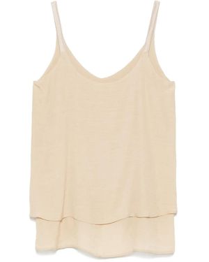 MOUTAKI Slub-Texture Top - Natural