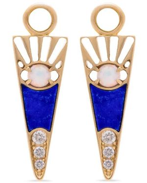 Eden Presley Charm Horizon Drop Rock en oro amarillo de 14 ct - Azul