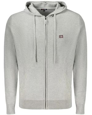 Norway 1963 Zip-Up Knitted Hoodie - Grey