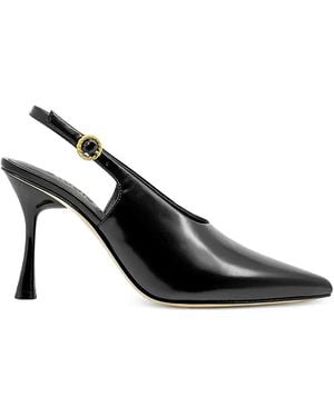 STUDIO AMELIA Halo Slingback Court Shoes - Black