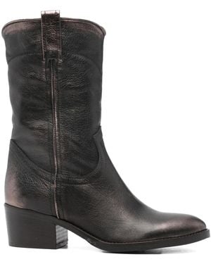 CURIOSITÉ Canna 2808 Leather Boots - Black