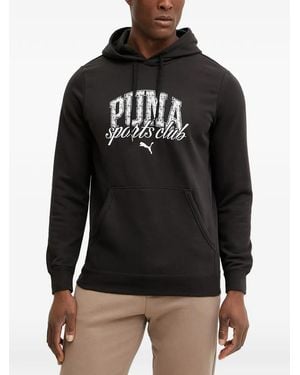 PUMA Sudadera Con Capucha Y Logo - Negro