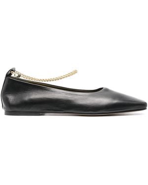 MARIA LUCA Chain-Link Detail Ballerina Shoes - Black