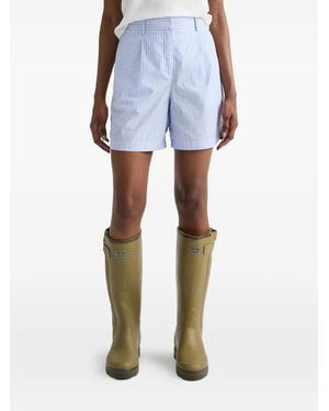 Twp Henry St Striped-Pattern Shorts - Blue