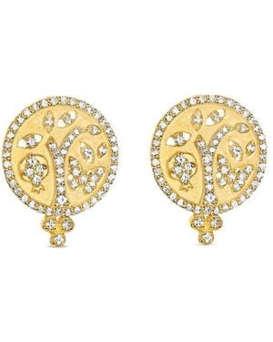 Tanya Farah 18K Tree Of Life Diamond Earrings - Metallic