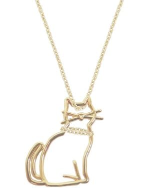 Aliita Collar Miau Con Colgante De Gato - Metálico