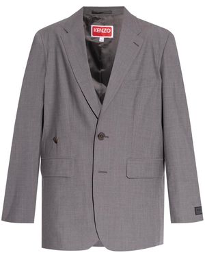 KENZO Single Breasted Blazer - Grey