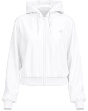 Guess Rhinestone-Embellished Hoodie - White