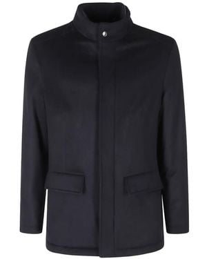 KIRED High-Neck Flap-Pocket Jacket - Blue