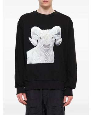 Juun.J Ram Embroidered Sweatshirt - Zwart
