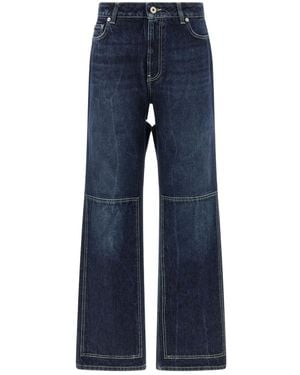 Jean Paul Gaultier Jeans The A Gamba Ampia Con Cut-Out - Blu