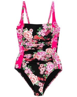 Johnny Was Ruched One-Piece - Pink