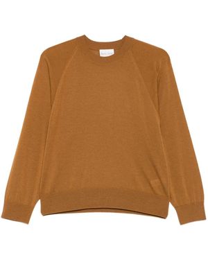 forte_forte Wollen Sweater Met Raglan Mouwen - Bruin