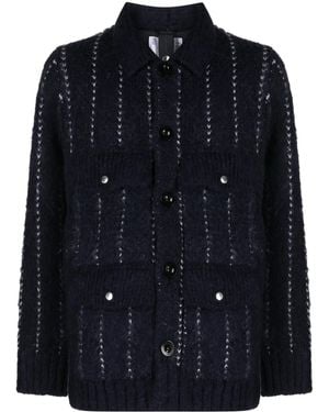 Sacai Giacca-Camicia A Righe - Blu