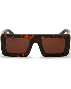 Off-White c/o Virgil Abloh Arrows-Motif Tinted Sunglasses - Brown