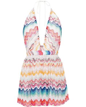 Missoni ジグザグ ロンパース - ホワイト