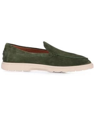 Tod's Gommino Suede Loafers - Green