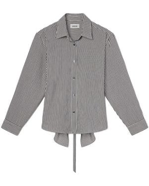 Agolde Camisa A Rayas - Gris