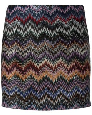 Missoni Zigzag Knit Skirt - Black