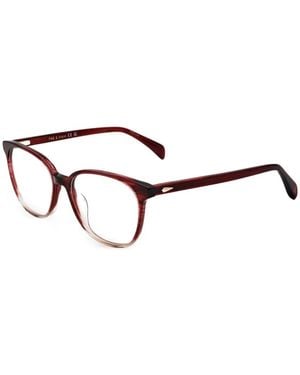 Rag & Bone Horn-Effect Squared-Frame Glasses - Brown