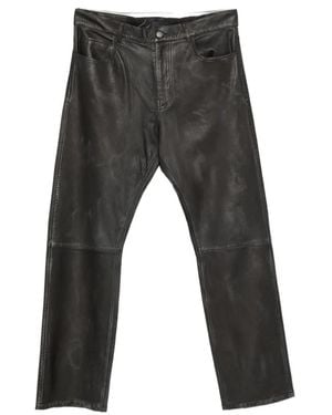 Haikure Blake Panelled Leather Trousers - Grey