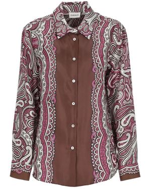 P.A.R.O.S.H. Paisley-Pattern Buttoned Silk Shirt - Purple