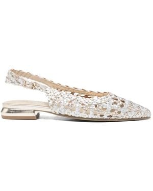 Carmela Gewebte Slingback-Pumps - Weiß